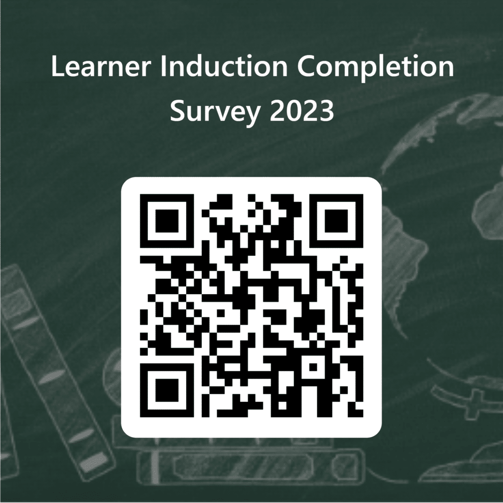 QR code for 23-24 Learner Induction Completion Survey