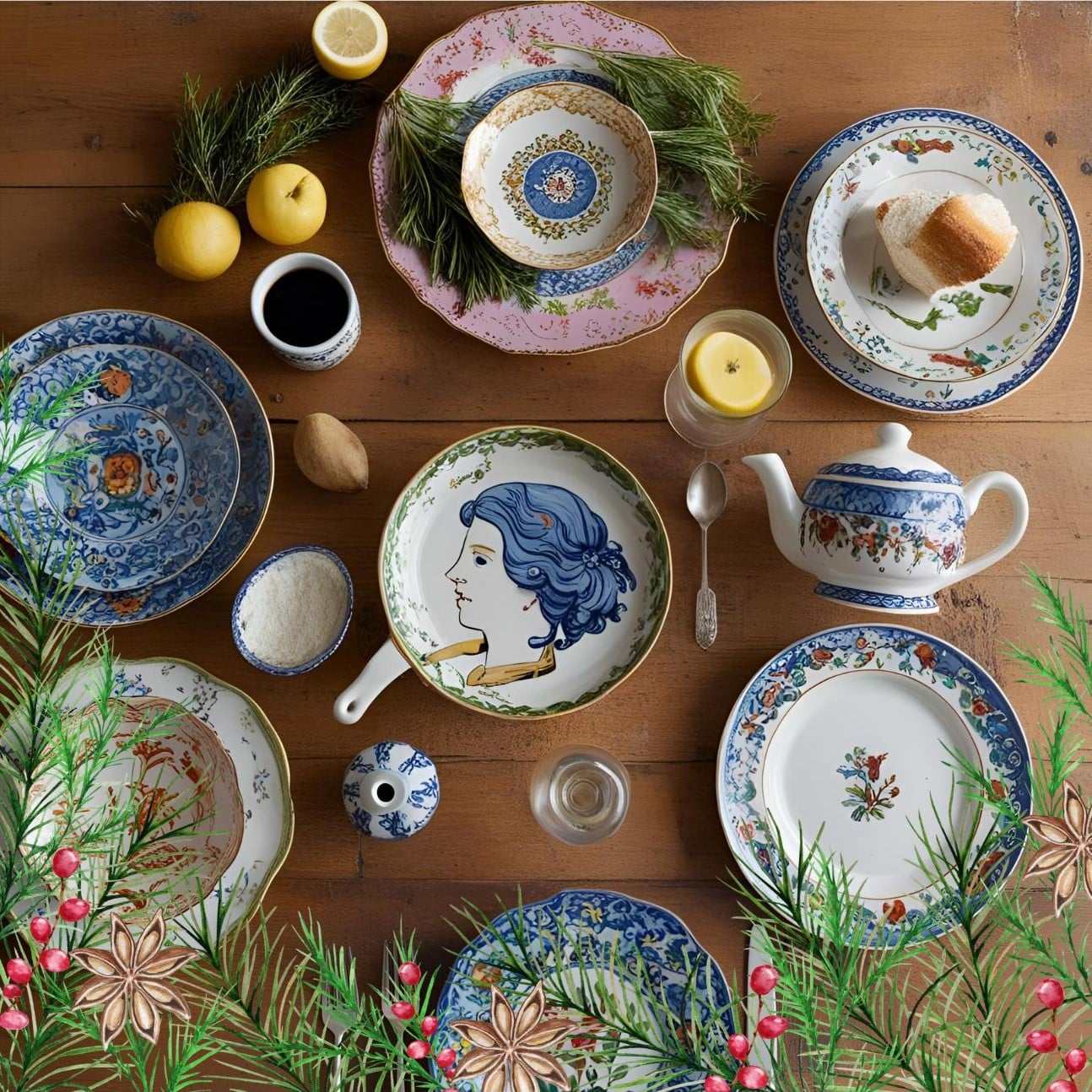 Plates and food feats