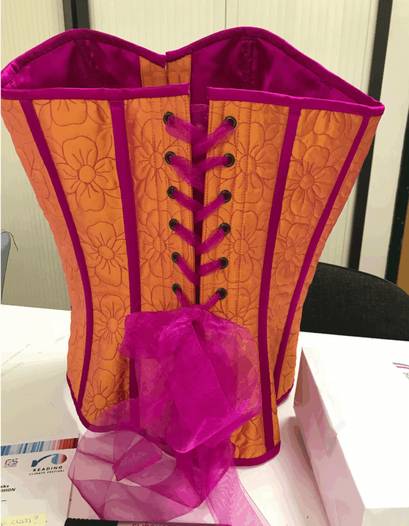 Corset made with recycled materials