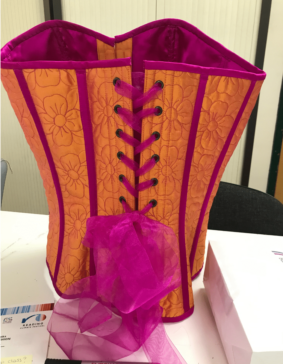 Corset made with recycled materials