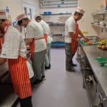 New Directions Catering cooking in the kitchen