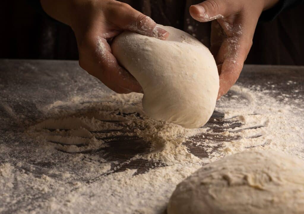 Focaccia bread making