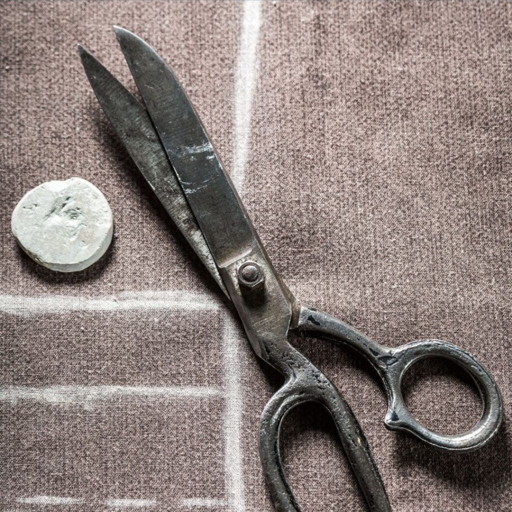 Scissors with pattern cutting
