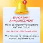 Inset days closure